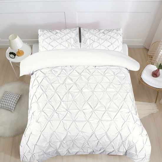 Beau Maison Dekbedovertrek Augustine Wit 140x200/220 cm + 1 kussensloop van Beau Maison — afbeelding 2