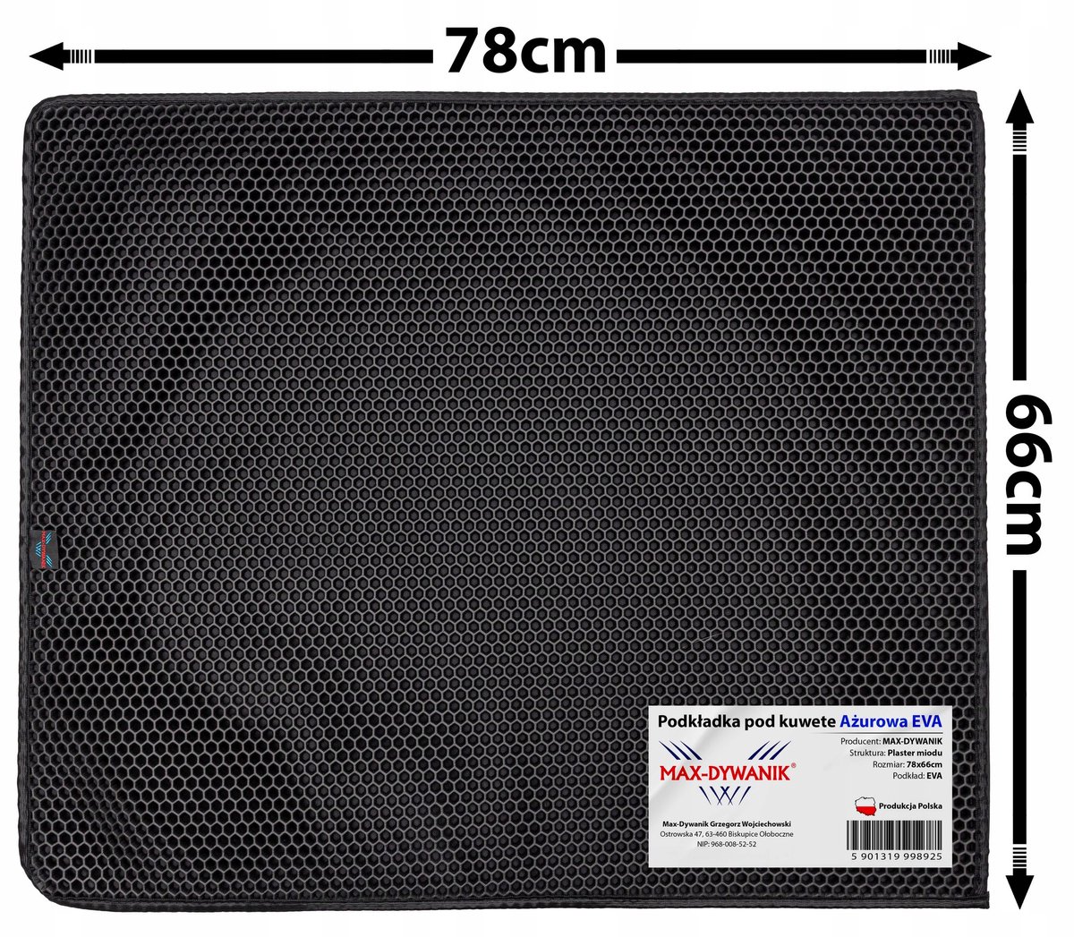 XXL Kattenbak Mat 66x78cm - Waterdicht EVA Schuim - Dubbele Laag