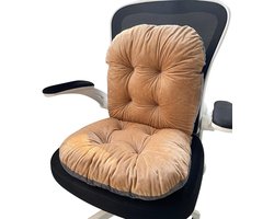 Lendekussen - Bureaustoelkussen - 17x17 Inch Rug en Billen Kussen - Rugondersteuning Kantoor - Auto Rug kussen - Lendensteun - Eetkamer Spel Buitenstoelkussens - Oranje - Perfect voor feestdecoratie - Kerst