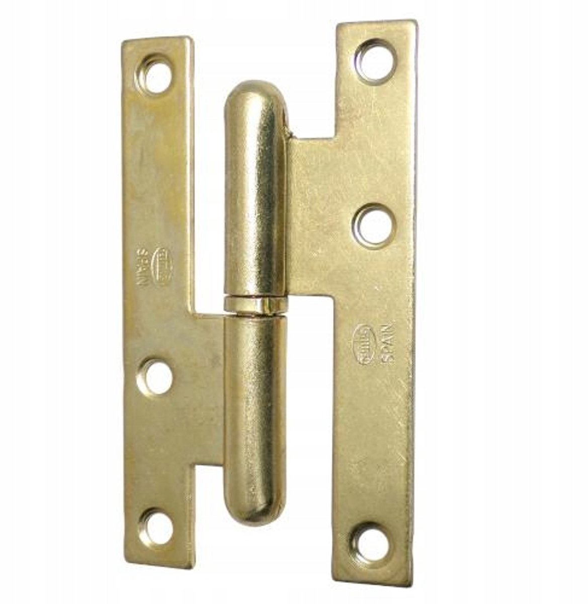 Stalen Deurscharnier Messing Rechts 95x52mm