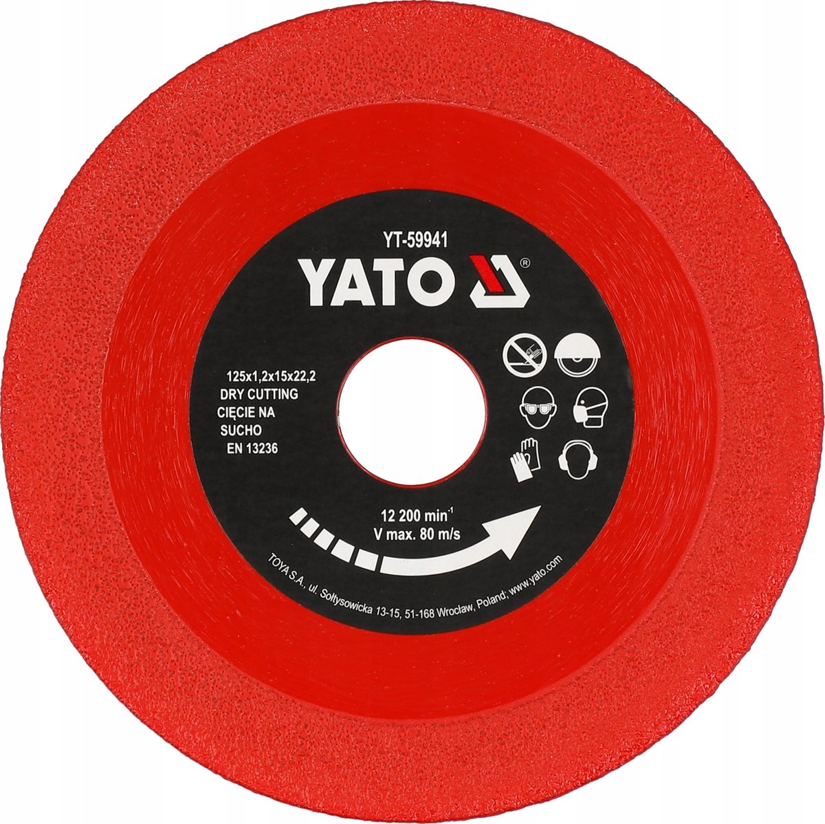 Yato Diamantzaagblad 125mm - Glas, Keramiek, Tegels