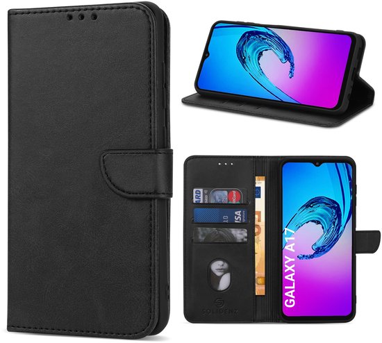 Solidenz hoesje - Geschikt voor Samsung Galaxy A17 - Bookcase - Zwart