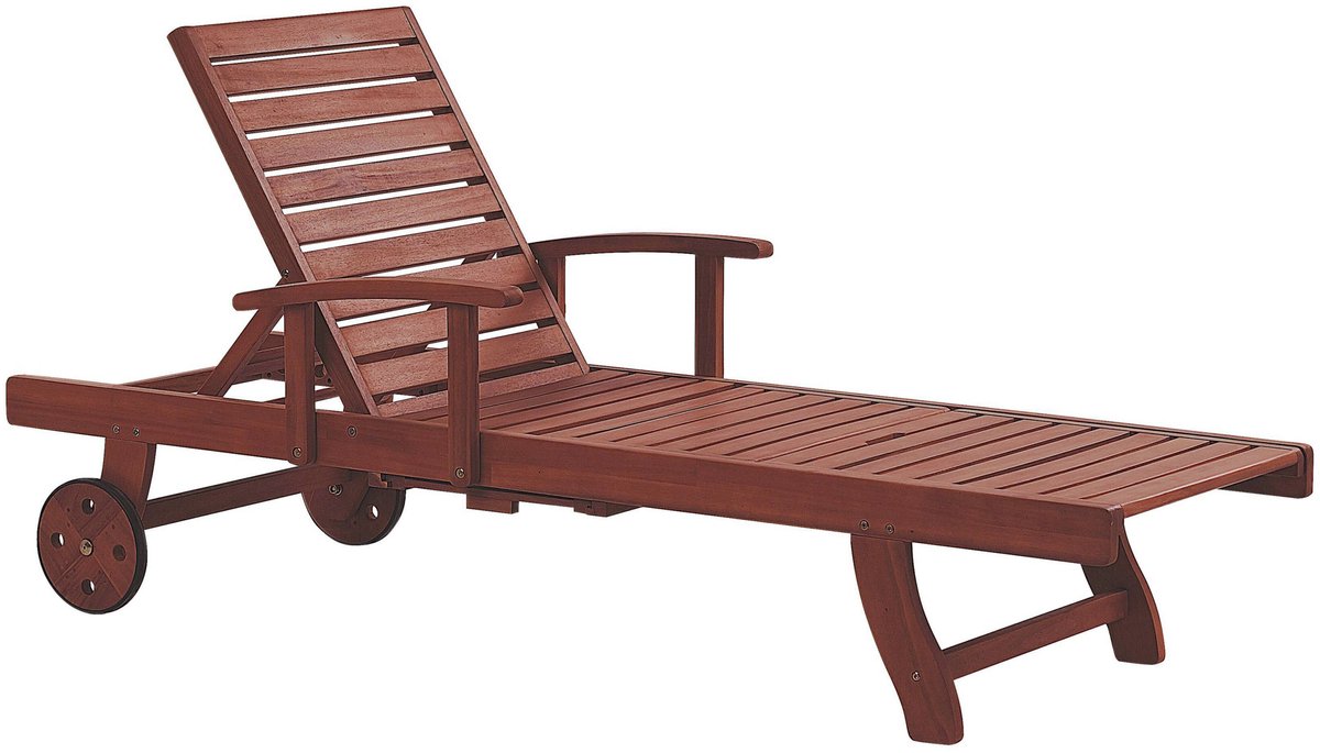 Beliani TOSCANA - Strandstoel - Donkerbruin - Acaciahout