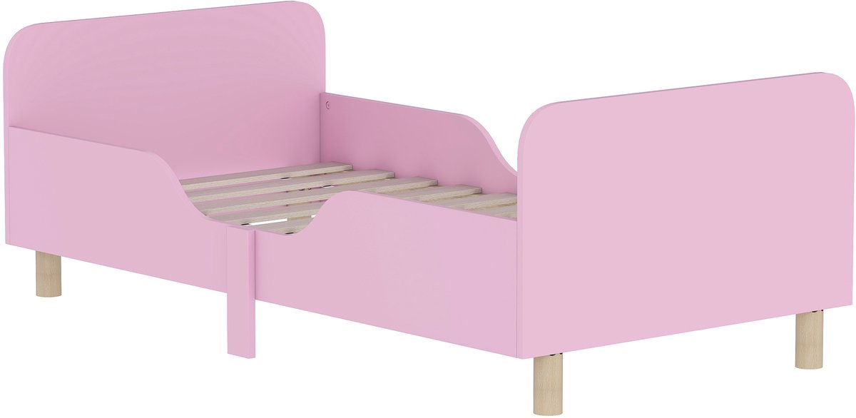 AIYAPLAY Kinderbed MDF, grenenhout 143,5L x 74,2B x 50H cm Roze