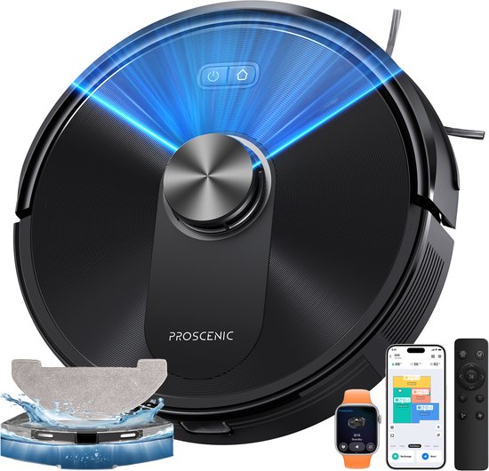 Proscenic QI0 Robotstofzuiger met Dweilfunctie 8000 Pa - Proscenic - €126,74