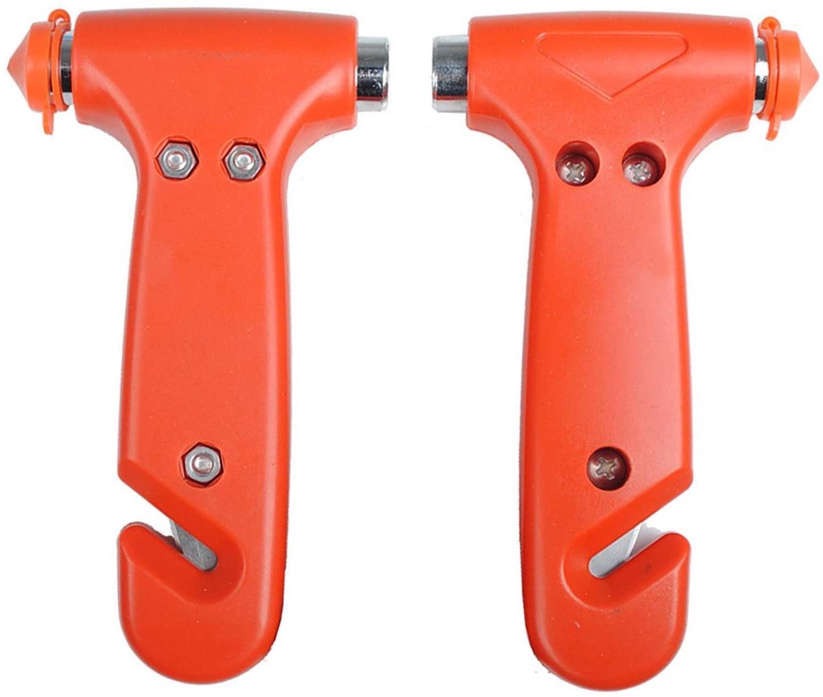 Auto Noodhamer Reddingshamer - Met Gordelsnijder - Veiligheidsgordelsnijder - Raamhamer - Noodgereedschap - Geschikt voor Auto Bus Vrachtwagen - Zwart - 2 stuks