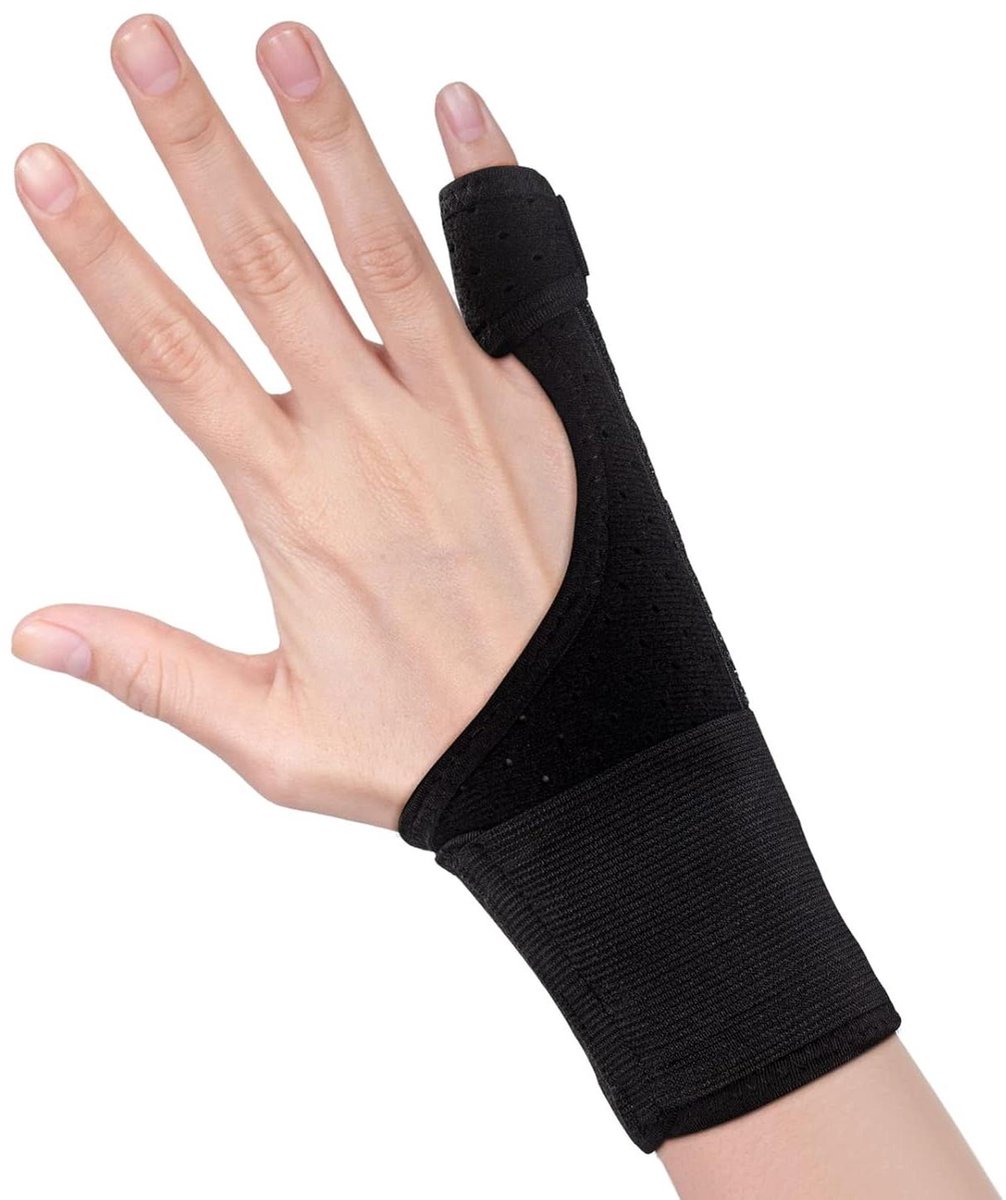 Provento- Vingerspalk - Pijnverlichting - Vingerbrace - Polssteun - Gebroken Vingers - Carpale Tunnel - Artritis - Tendonitis - Kleine - Geschikt voor - Zwart