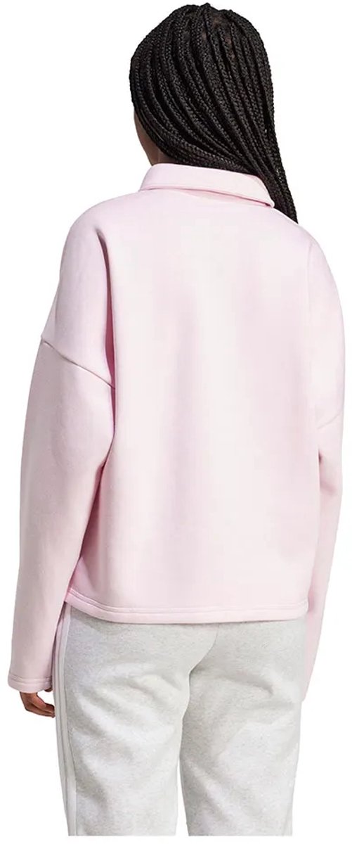 Adidas Essentials Linear Fleece Polo Sweatshirt XS Vrouw Roze