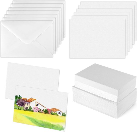 NIEUW aquarelkaarten Blanco Mix – De Schutsestal