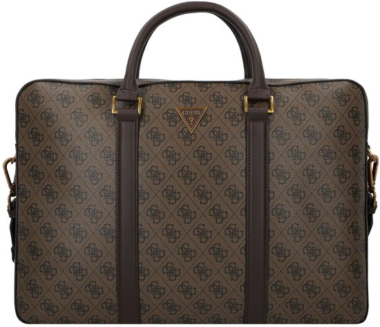 GUESS serviette pour ordinateur portable Milano Laptop Bag Coffee brun