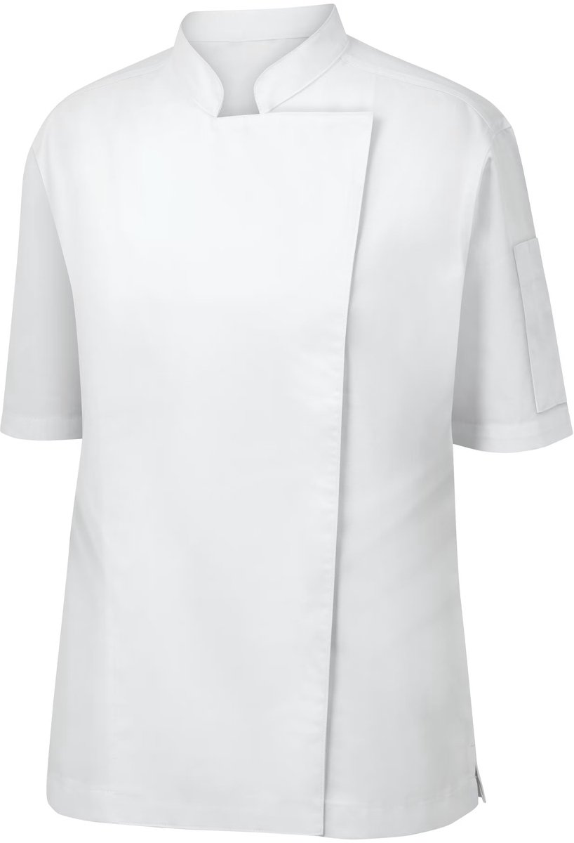 PROFESSIONAL Dames Koksjas / Koksbuis – Wit – Korte Mouw – Maat L – Professionele Horecakleding