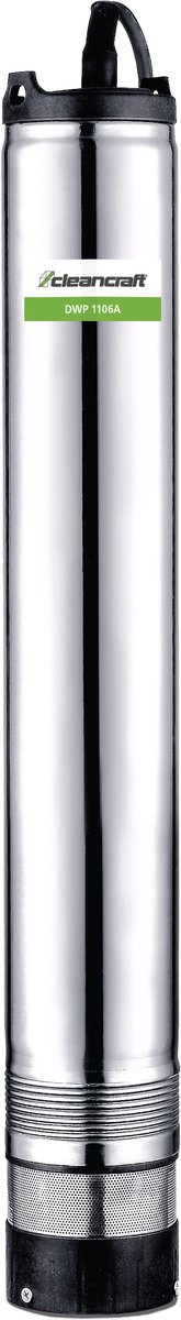 Dieptepomp met automatische start/stop voor helder water capaciteit 6000 l/h opvoerhoogte 55 m 1,1 kW 230 V Cleancraft DWP 1106A