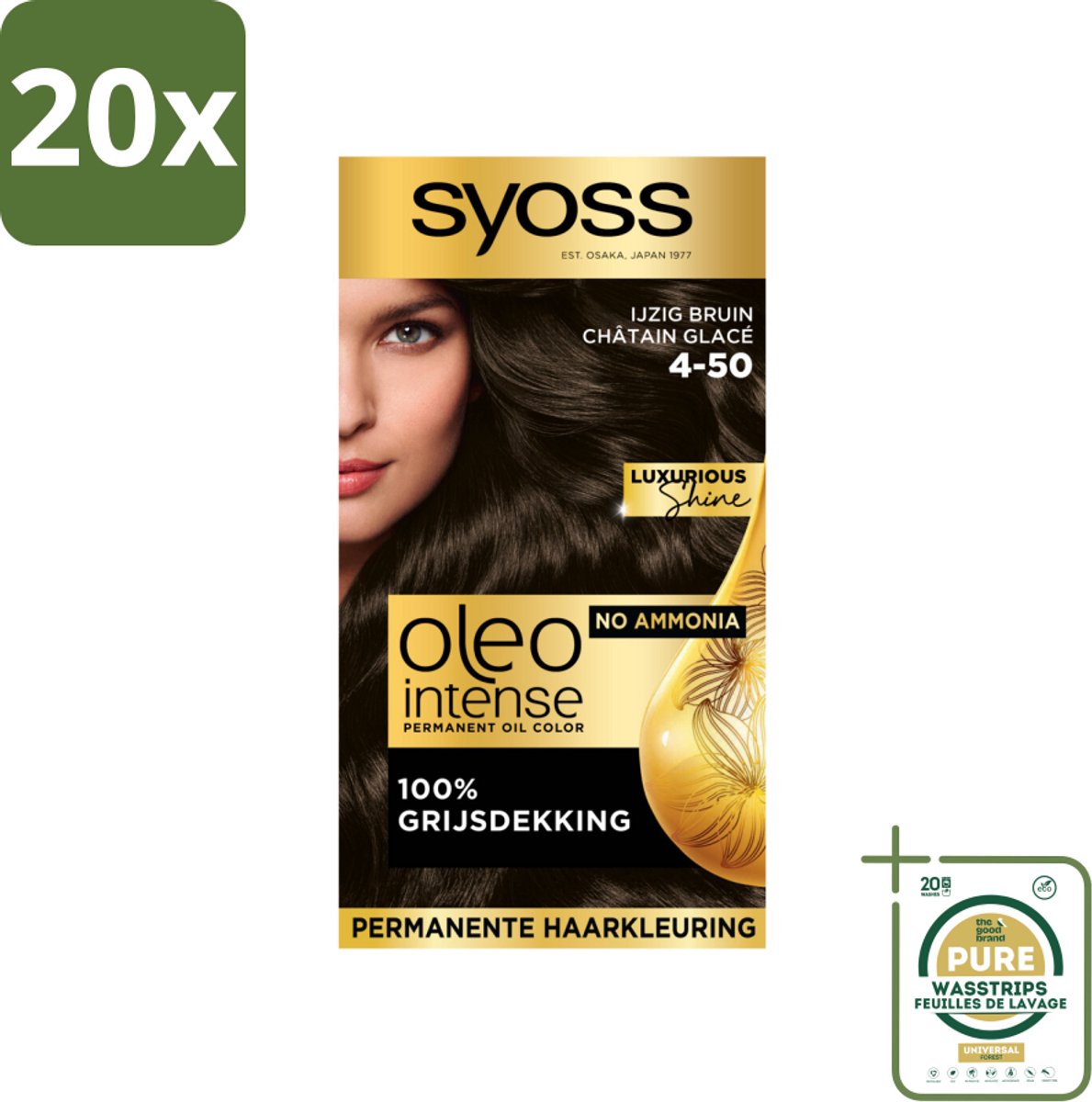 Syoss Oleo Intense - Haarverf - 4-50 - Ijzig Bruin - 115ml x 20