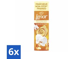 Lenor - Geurbooster - Amber & Orchidee - Non-Stop Frisheid - 19 Wasbeurten - Voordeelverpakking - 6 stuks