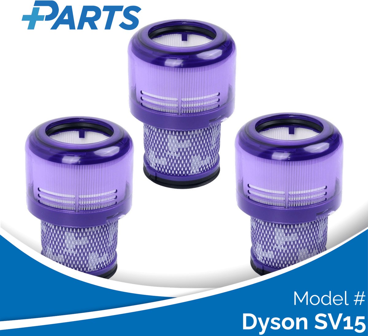 Dyson SV15 Filters (3 Stuks, Plus.Parts® alternatief voor 970013-02)
