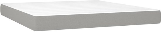 vidaXL-Boxspring-met-matras-stof-lichtgrijs-160x200-cm