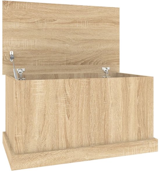 vidaXL Opbergbox 70x40x38 cm bewerkt hout wit - Grote Kadoshop