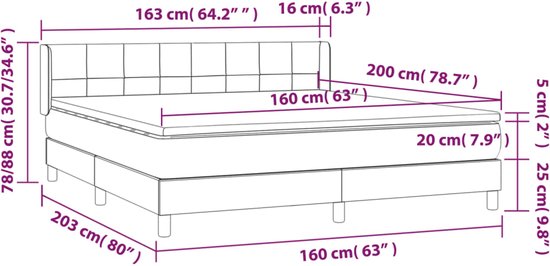 vidaXL-Boxspring-met-matras-stof-donkergrijs-160x200-cm