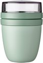 Mepal lunchpot in de kleur Nordic sage met transparante deksel en een uitneembare binnendeksel.