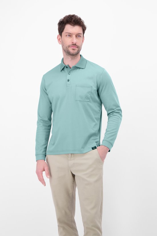 Polo Lerros à manches longues avec poche poitrine en mélange de coton 25d4211 465, taille homme 3XL
