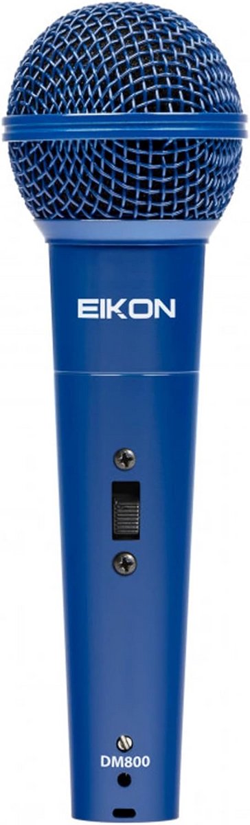 Dynamische Zangmicrofoon met XLR Kabel voor Zang, Stem en Karaoke - Blauw