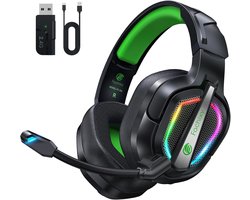 Draadloze Gaming Headset met Microfoon voor PS5, PS4 en PC - Lage Latentie & Noise Cancelling
