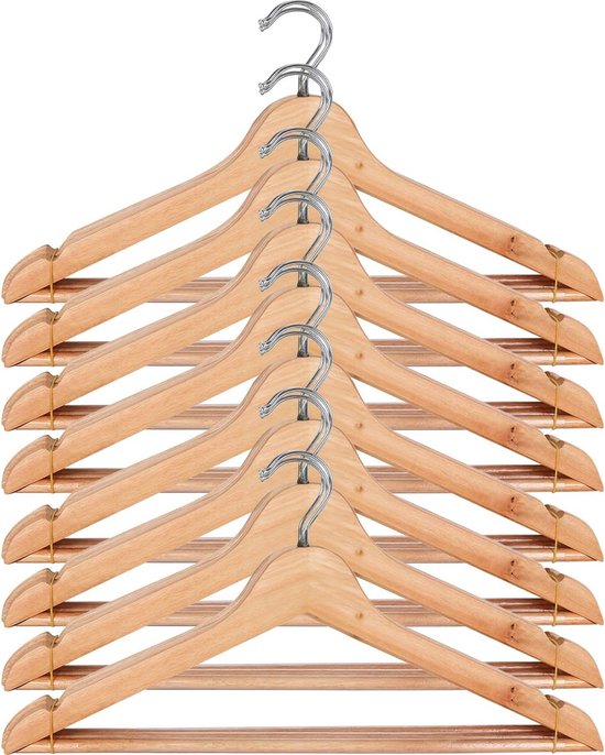 Houten kleerhanger, voor pakken, set van 20, massief houten kleerhanger