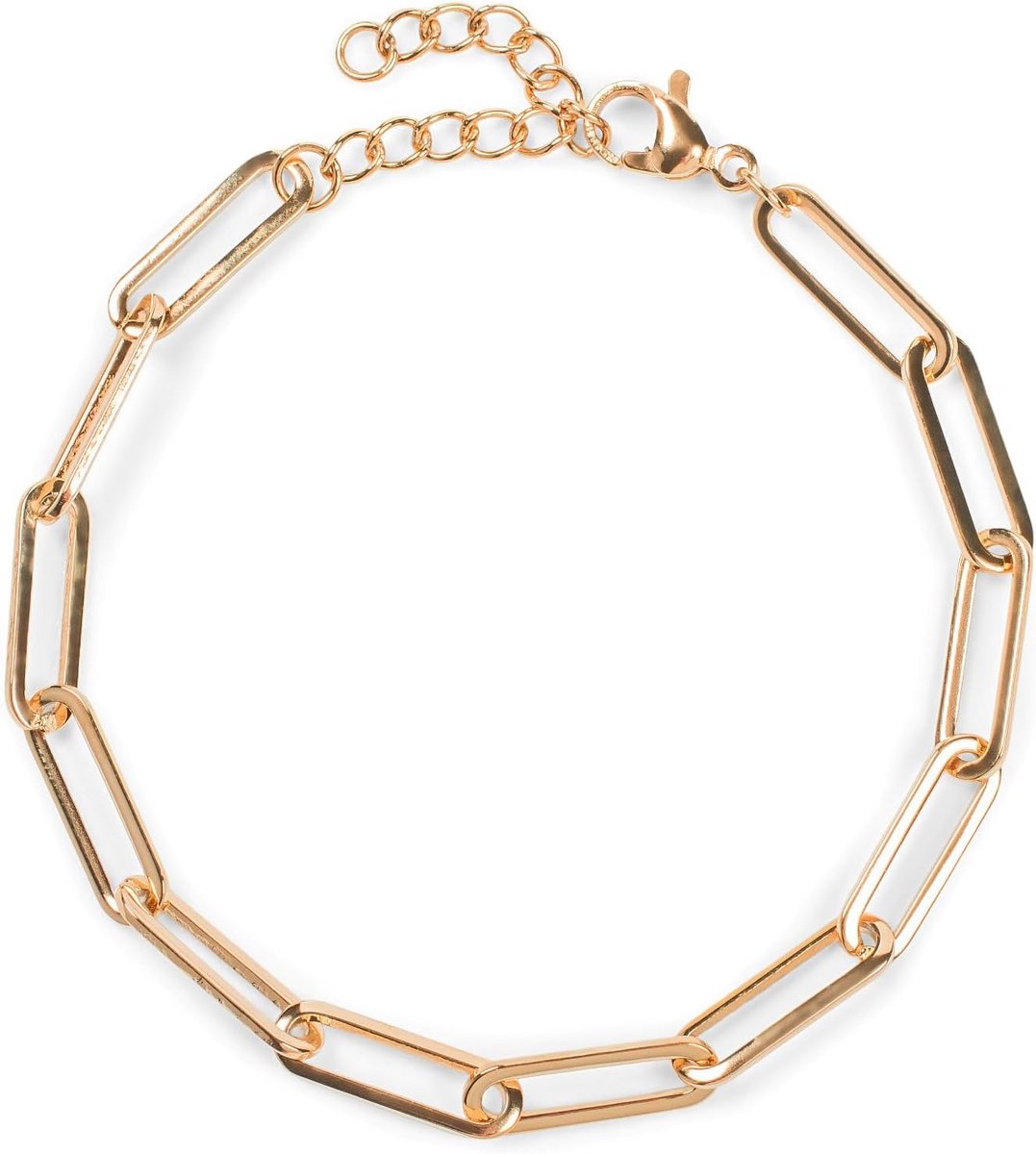 Dames Armband Roestvrij Staal Grove Schakelketting | Verstelbare Stalen Armketting