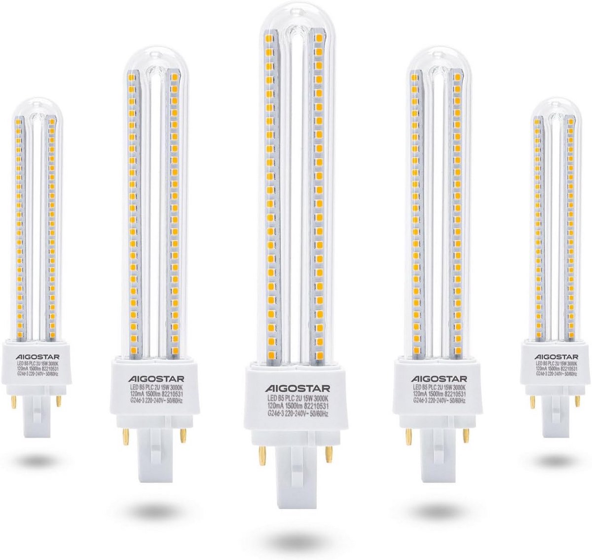 LED TL Buis G24 2U 15W Warm Wit 3000K 1620lm Niet Dimbaar
