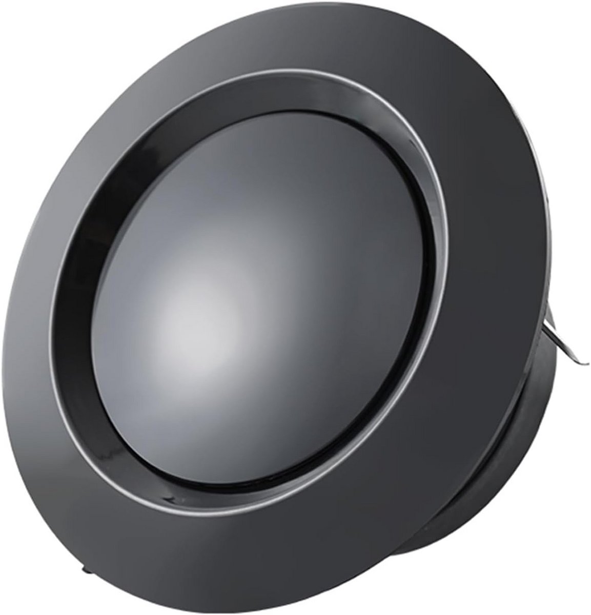 Ronde Zwarte Ventilatieafdekking Vast en Verstelbaar voor Airconditioning 75mm tot 200mm