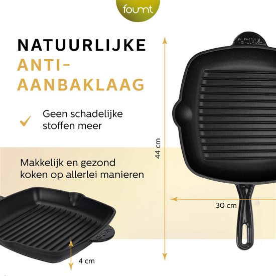 Ooni | Grizzler pan | Stijlvolle gietijzeren grillpan / skillet voor boven vuur of in de oven