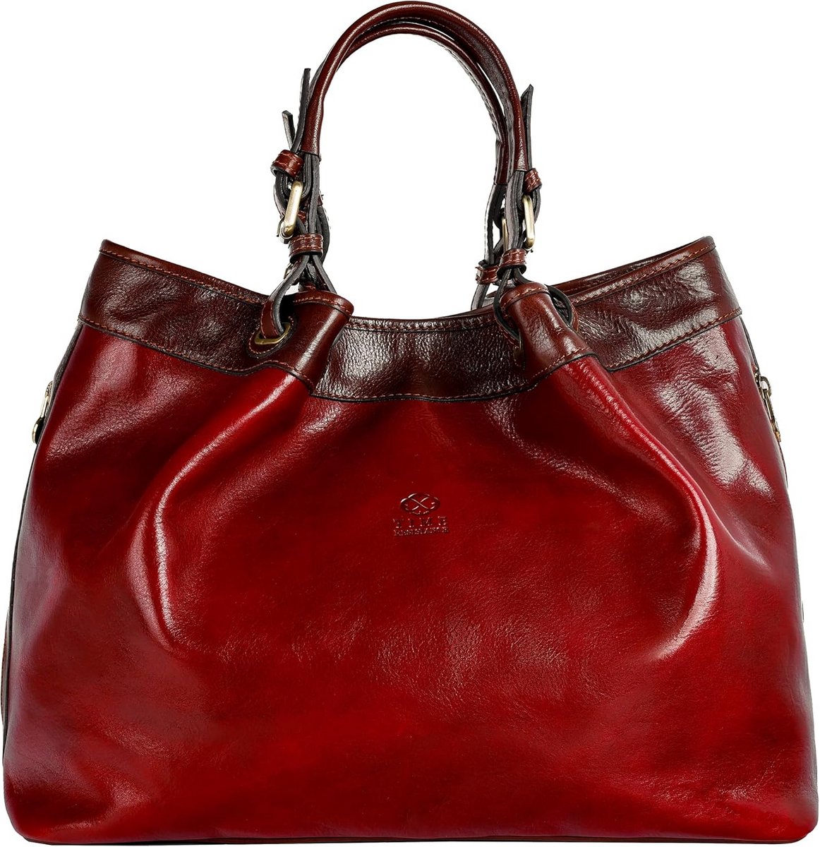 Leren Schoudertas Dames Shopper Handmatig Vervaardigd Italiaans Volnerfleer