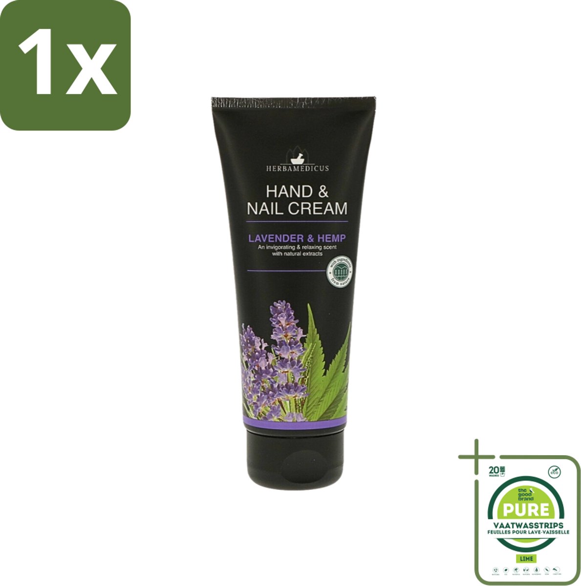 1 x Herbamedicus - Handcrème - Lavendel Geur - Verzachtend & Kalmerend - 75 ml - Handcreme - Lavendel - Hydraterende Handcreme - Verzachtende Handcreme - Natuurlijke Handcreme