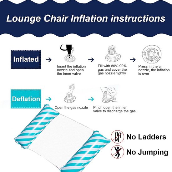 Opblaasbare Waterhangmat voor Volwassenen en Kinderen - 4-in-1 Luchtbed en Lounge Stoel voor Zwembad — afbeelding 4