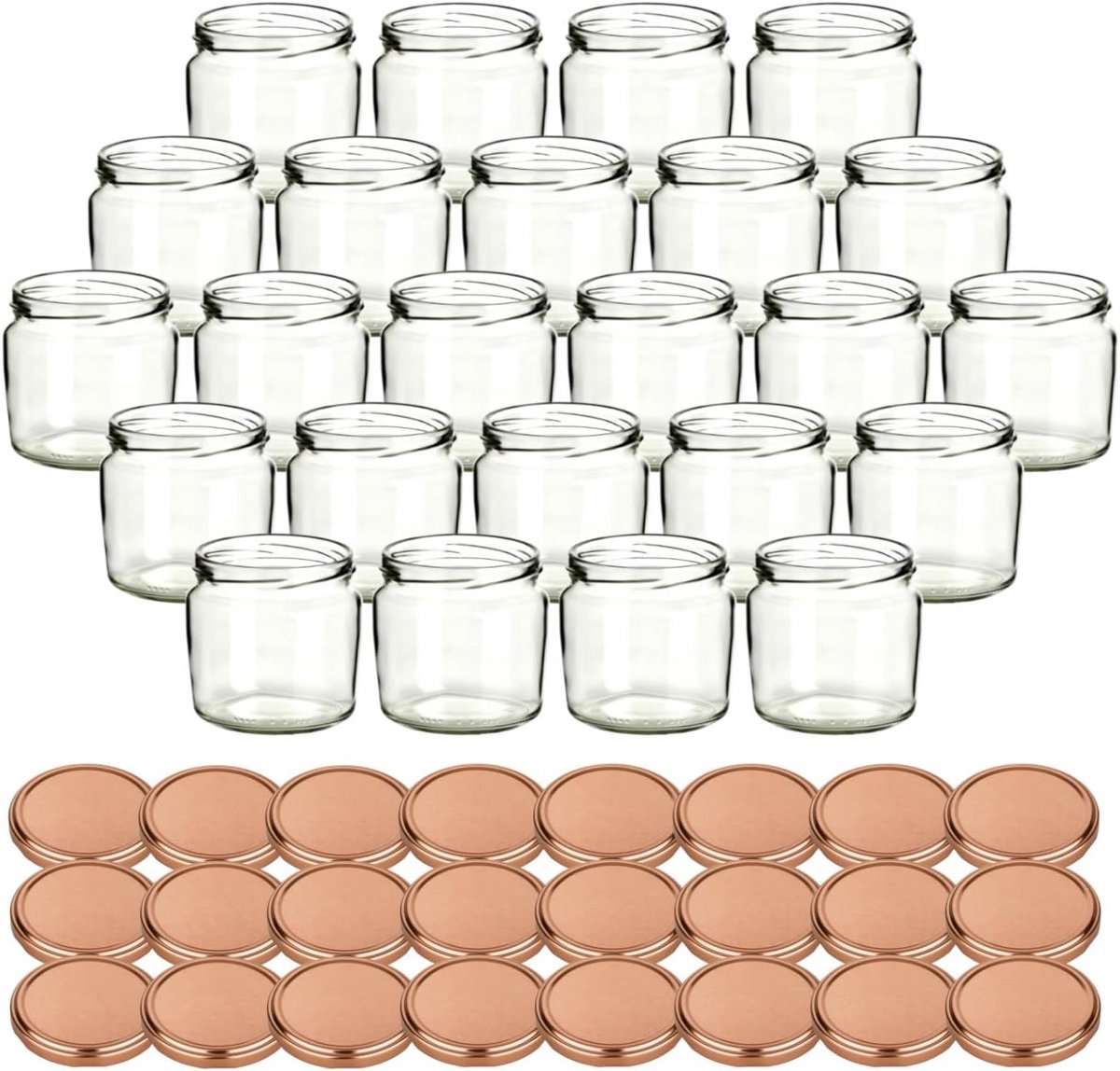 Set Weckpotten 360 ml met Twist-Off Deksel voor Inmaken en Bewaren