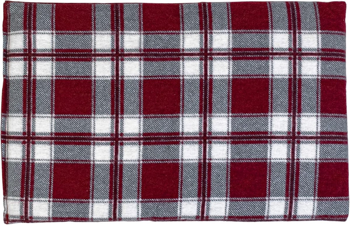 Warmte- en Koudkussen met Kersenpitten 30x20 cm Flanel Ruit voor Ontspanning