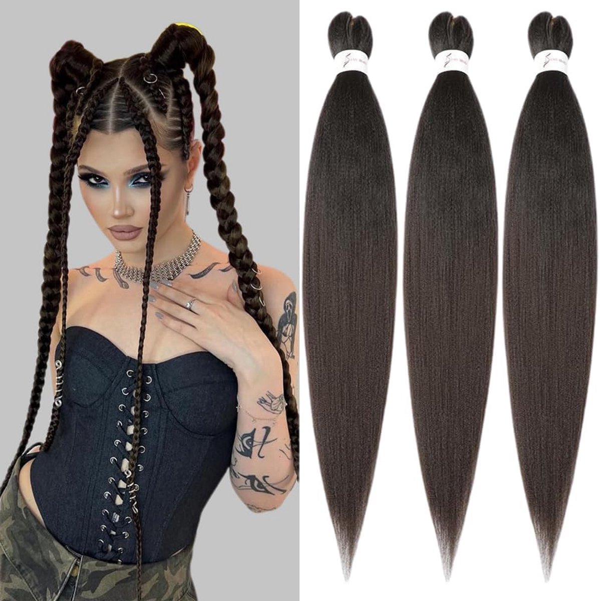 Voorgerekte Vlechten Extensions 20 Inch - Lichtgewicht & Duurzamere Haarverlenging