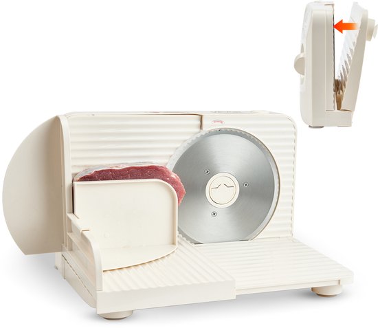 VEVOR Trancheuse à Viande Universelle 180 W Trancheuse Électrique Avec Lame de 17 cm, Trancheuse à Viande Avec Épaisseur Réglable De 0–15 mm, pour Viande Congelée, Jambon, Steak