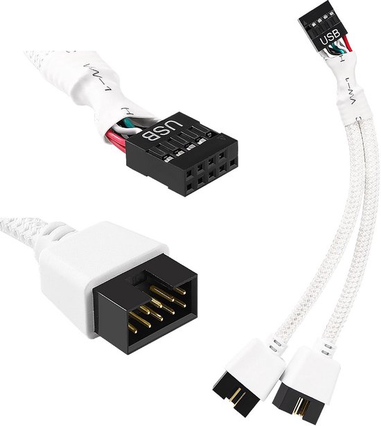USB 2.0 Header Splitter (9-Pin) - Moederbord Y-Kabel Verlengkabel voor ...