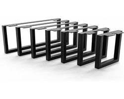 Hoge Meubelpoten 20 cm - Set van 2 - Zwart - Perfect voor Kast, Bank, Bed of Dressoir