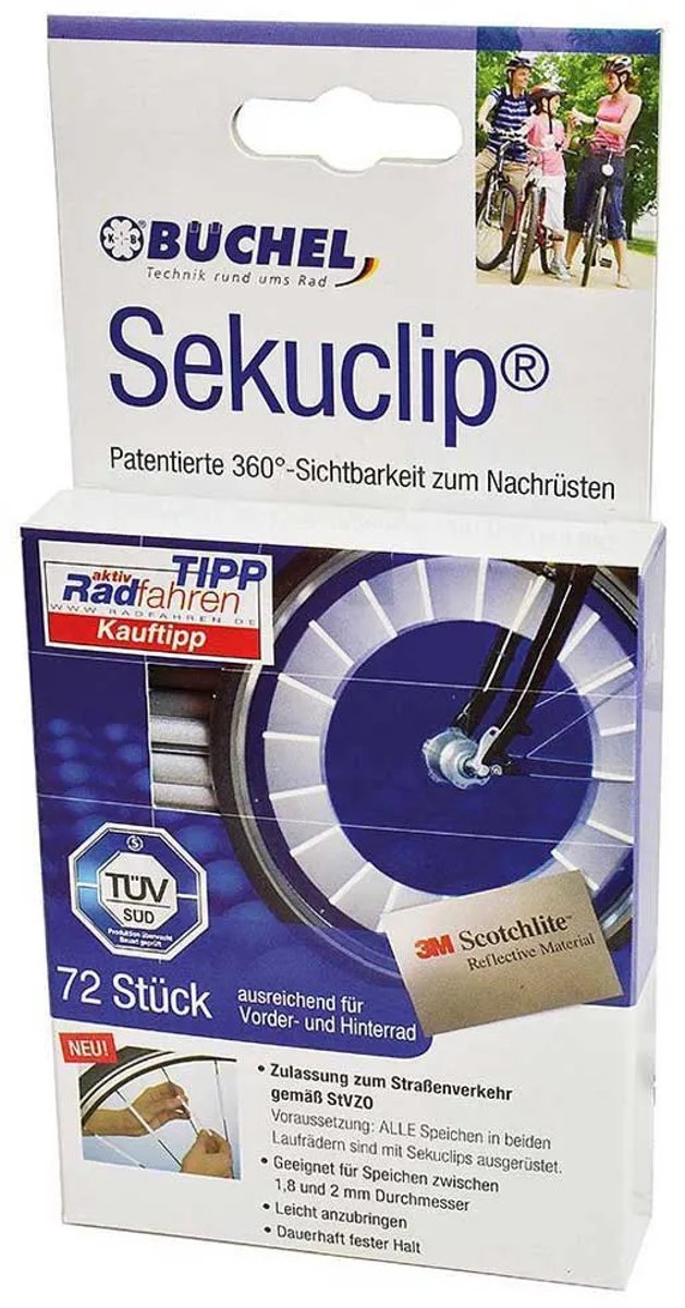 Buchel Sekuclip 60 Mm Reflecterende Stickers 72 Eenheden Transparant