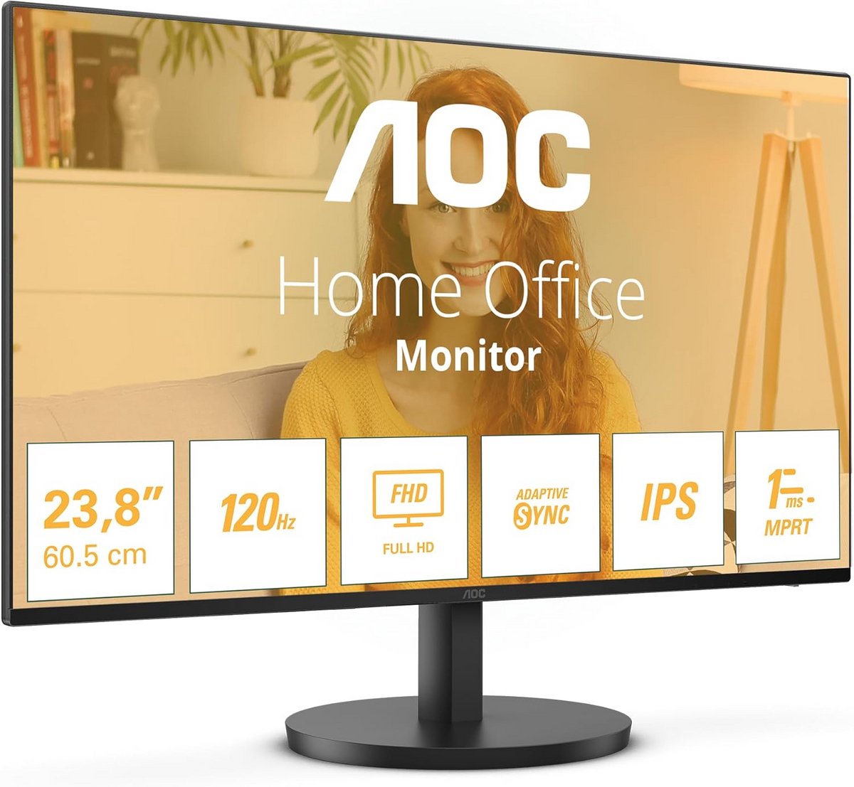 24 Inch FHD Monitor met 75Hz, VA Paneel, FreeSync en Flicker Free Technologie