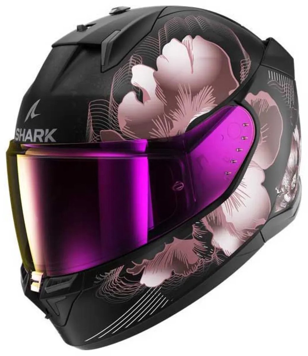 Shark D-Skwal 3 Mayfer Mat Zwart Roze Integraalhelm - Maat XS - Helm – foto 6