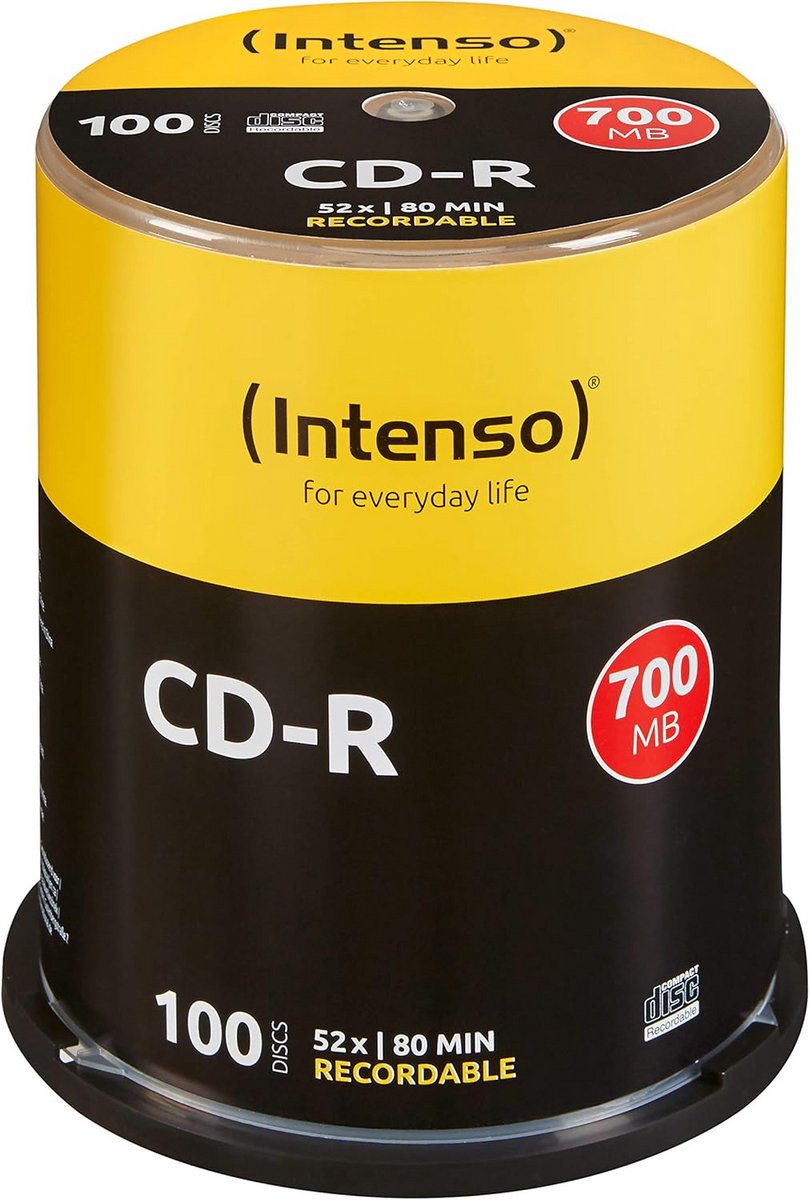 CD-R Spindel 700MB 52x - Onbewerkte CD's - 100 Stuks