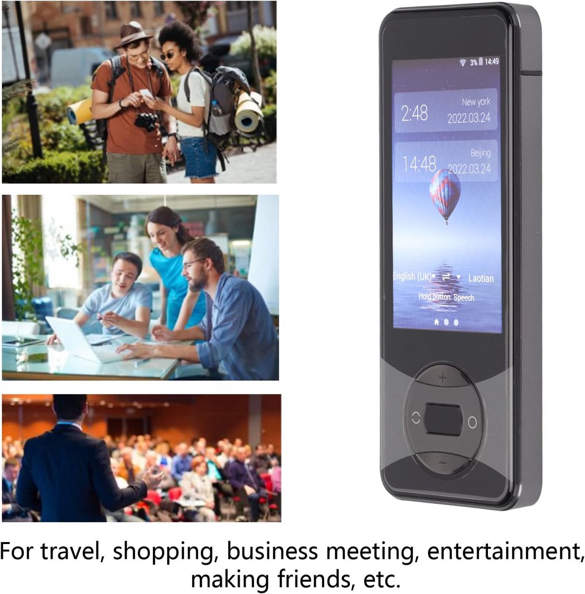 Draagbare Tweeweg Spraakvertaler met 3,0-inch Touchscreen en 137 Talen