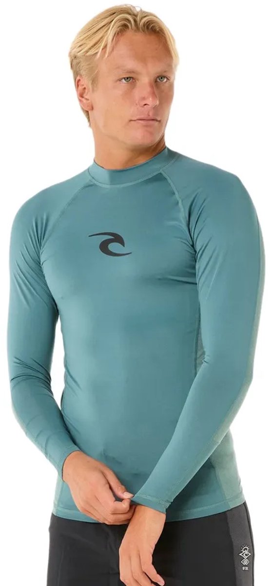 Rip Curl Waves Upf Perf Rash Guard Met Lange Mouwen Man Bluestone