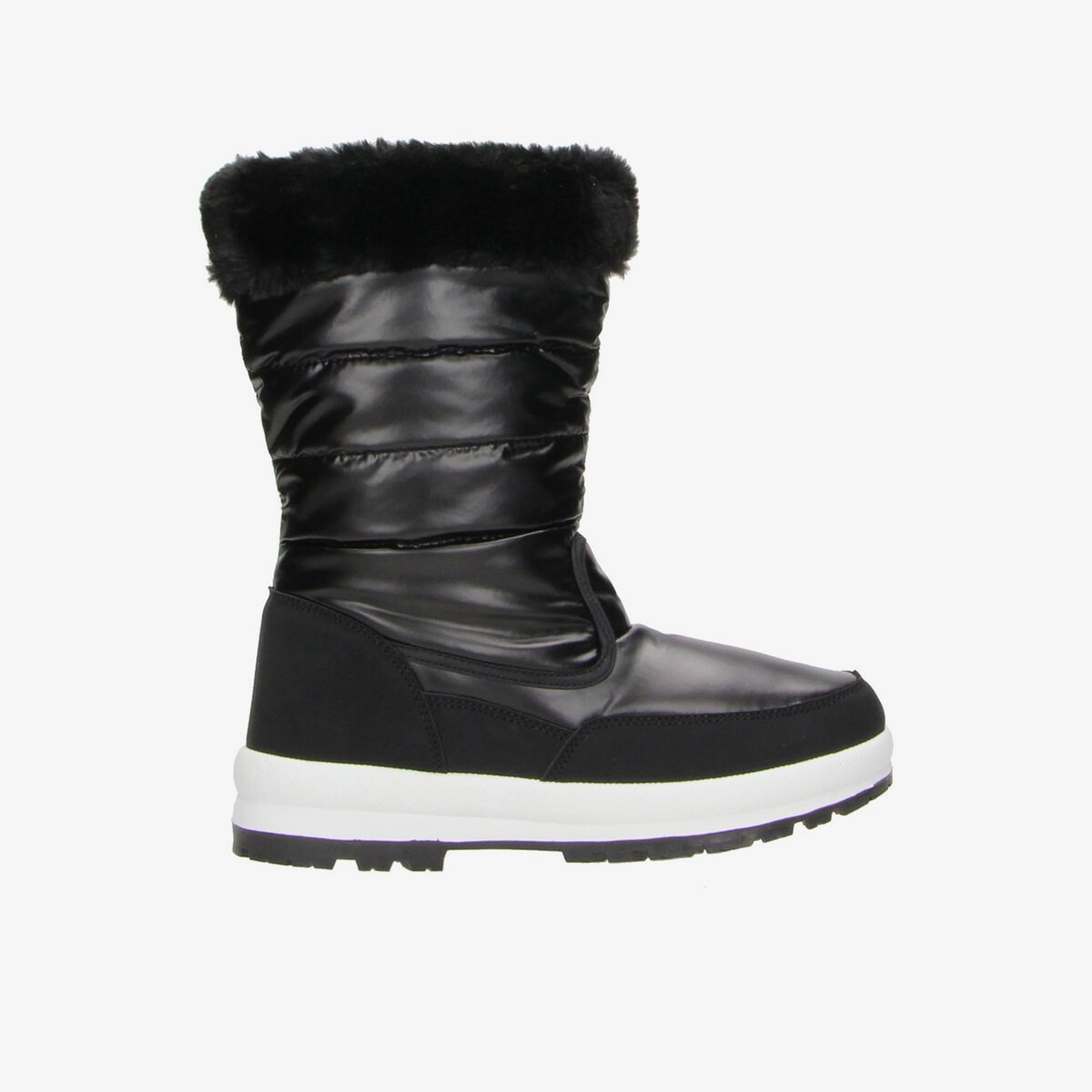 Snowfun gevoerde dames snowboots met imitatiebont zwart - Maat 37 - Moonboots