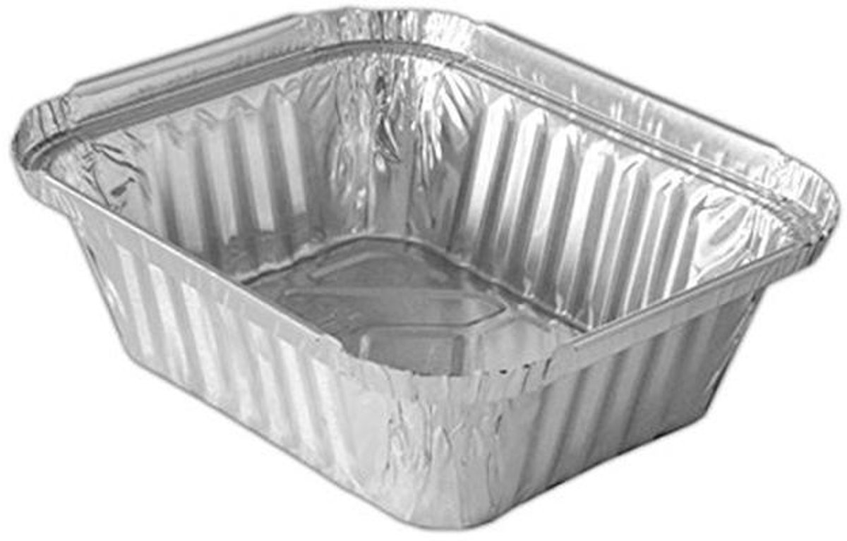 Aluminium schaal met deksel 450 ml - Grill- en ovenschaal - Ideaal voor transport