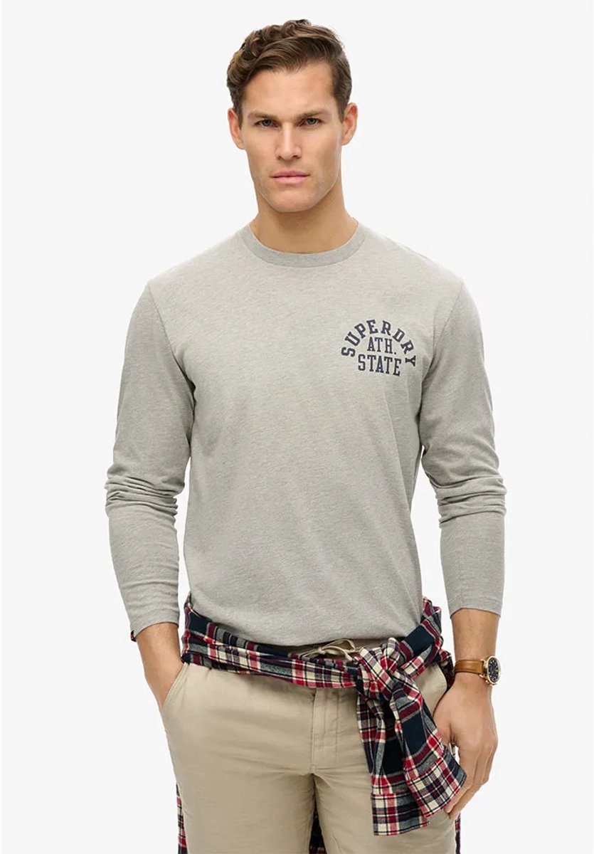 Superdry Athletic Essentials top met lange mouwen Heren Tops Grijs
