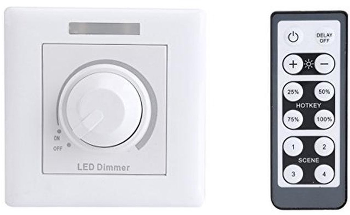 Dimmerschakelaar met Afstandsbediening - Helderheidsregelaar voor LED-verlichting